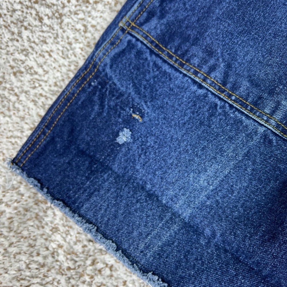 Vintage Southpole Shorts Mens 30 Blue Denim Jorts Embroidered Baggy Y2K Hip Hop - Picture 10 of 12